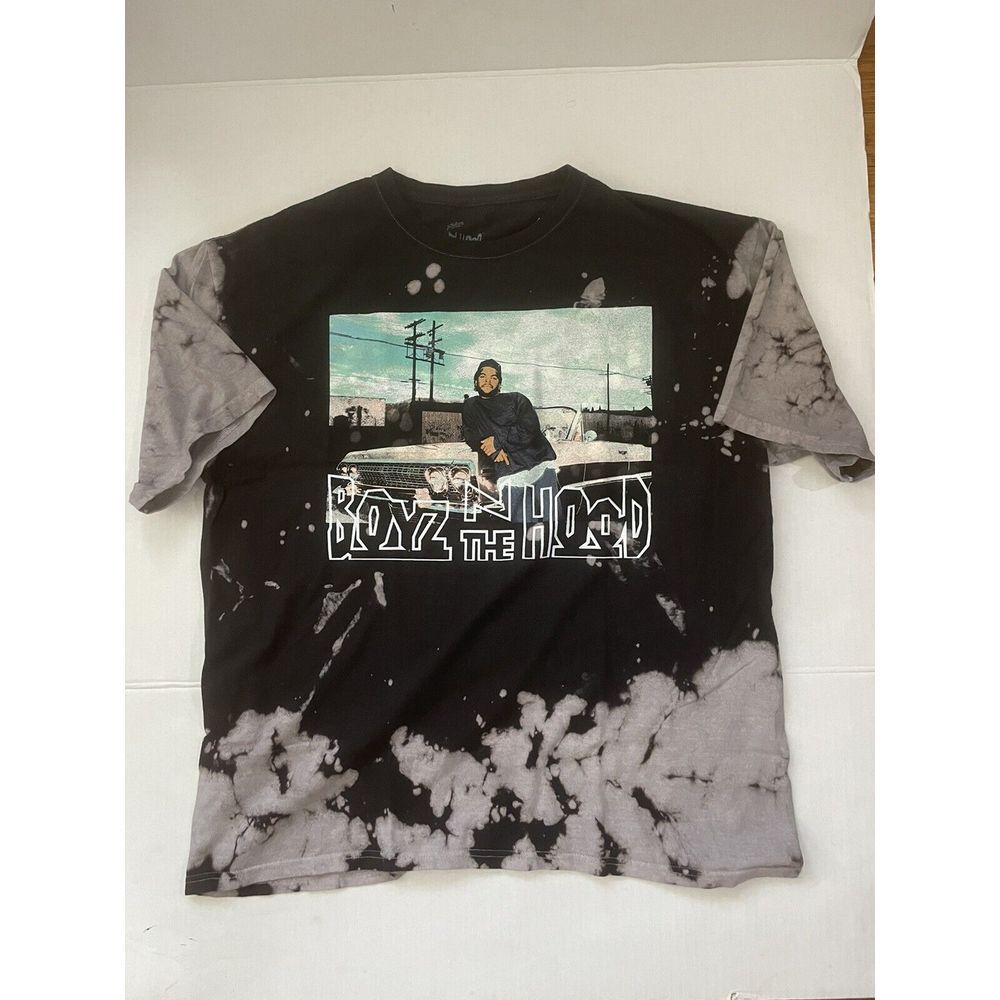 Boyz N The Hood Crew Black Gray Tie Dye T-Shirt‎ NWT Ice Cube 90s Style